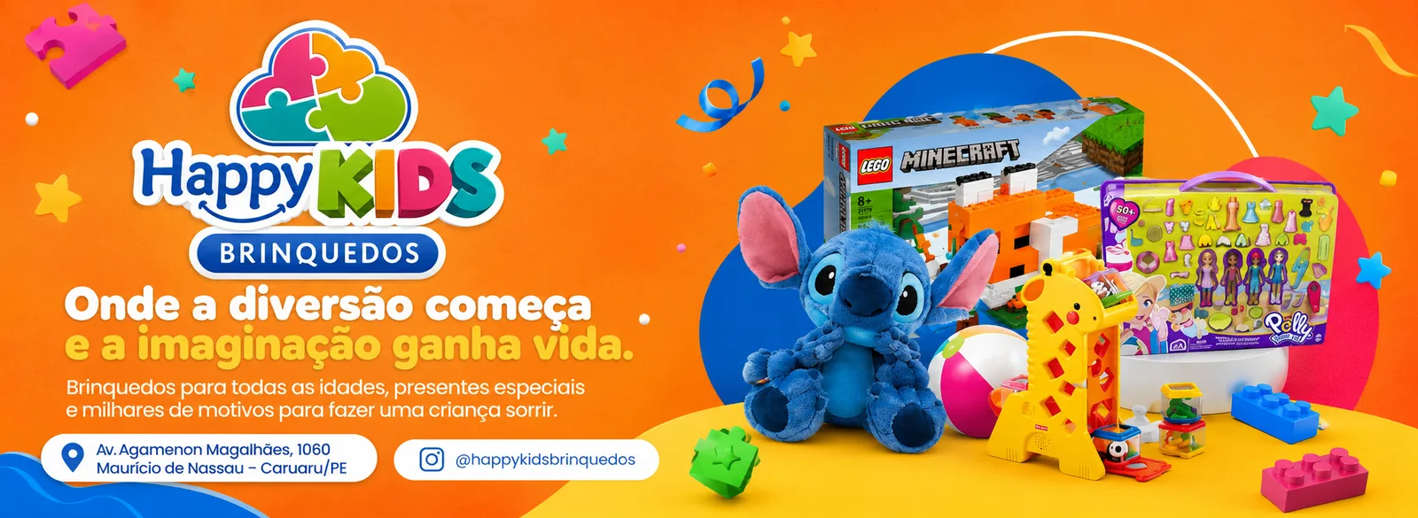 Happy Kids Brinquedos — loja de brinquedos em Caruaru e região, onde a diversão começa e a imaginação ganha vida